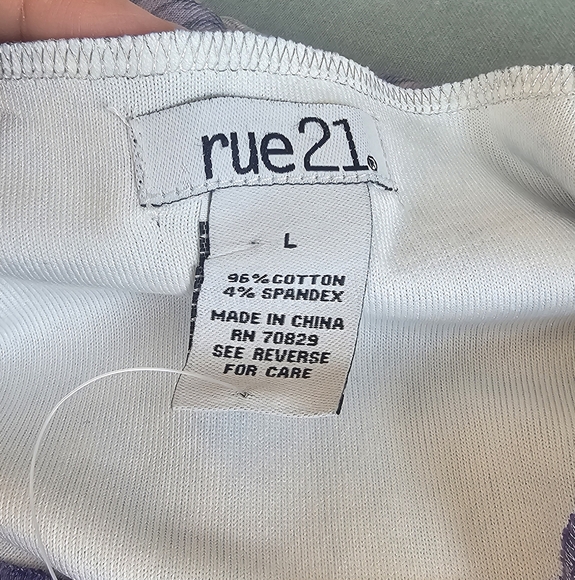 Rue21 Juniors Angel Energy Long Sleeve Top Purple Graphic Y2K Size L Distressed - Picture 7 of 9